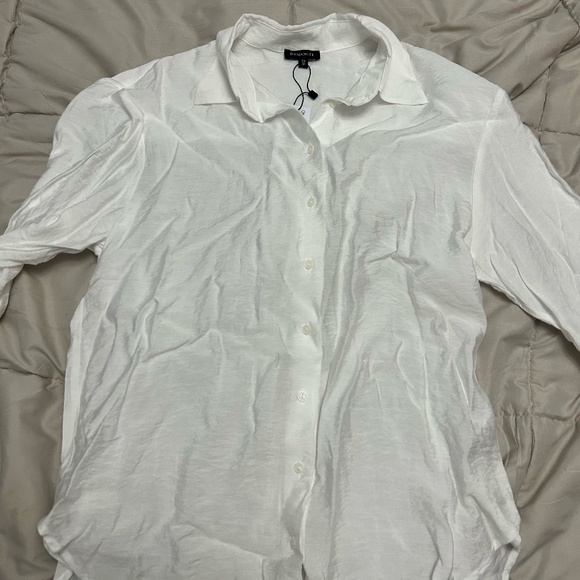 Dynamite Oversized Button Up Blouse - Picture 2 of 3